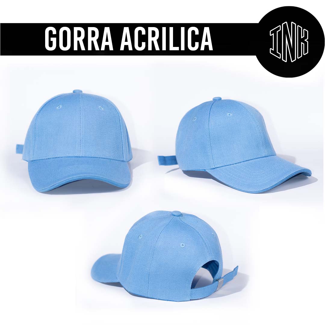 GORRA ACRILICA COLOR AZUL PASTEL