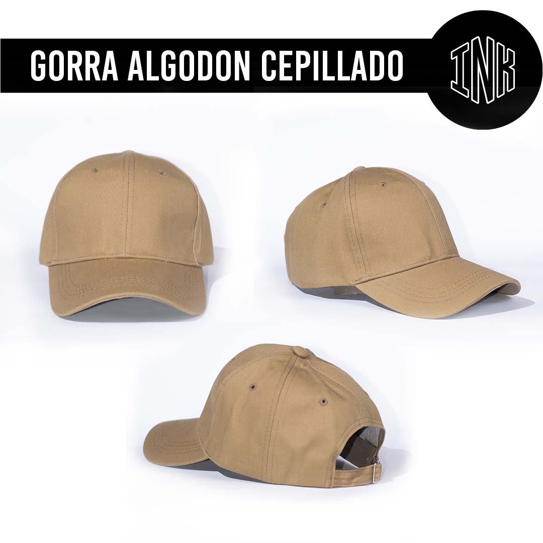 GORRA ALGODON CEPILLADO COLOR CAMEL