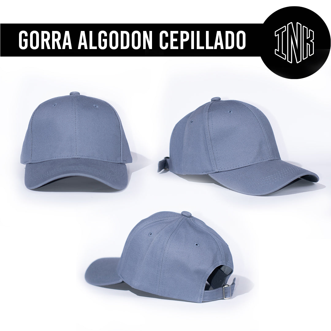 GORRA ALGODON CEPILLADO COLOR GRIS