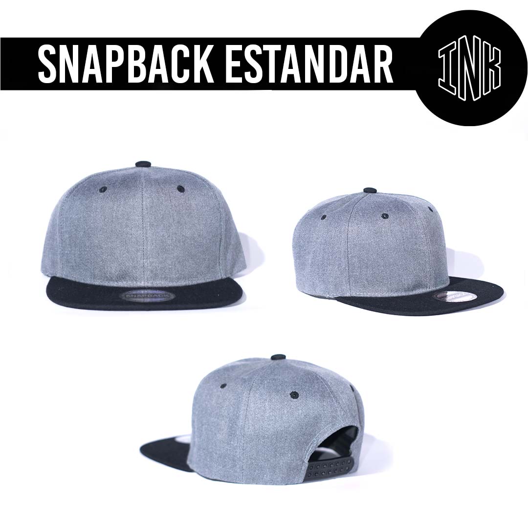 SNAPBACK ESTANDAR COLOR GRIS BLANCO