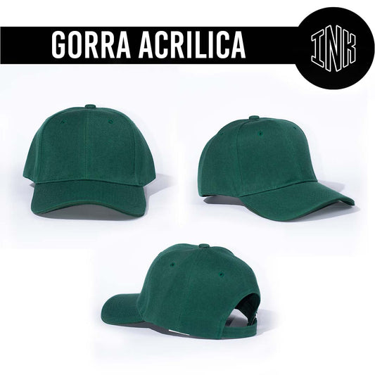 GORRA ACRILICA COLOR VERDE BOTELLA