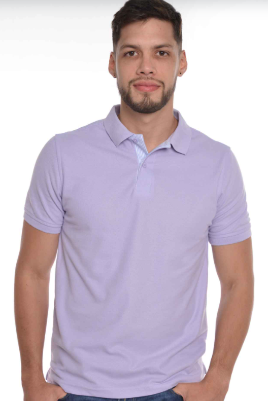 Camisa polo lila sales